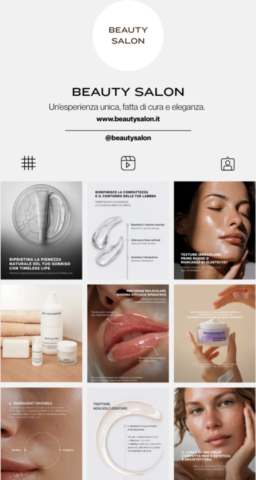 Gestione social media professionale Bruno Vassari per centri estetici
